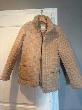 George Quilted Beige Puffer Jacket